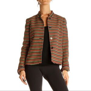 Talbots Rainbow Striped Blazer Jacket
